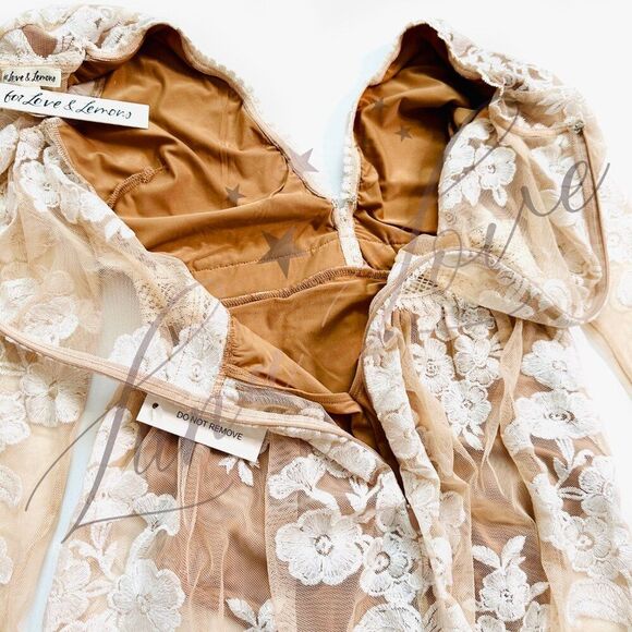 FOR LOVE & LEMONS x FREE PEOPLE Temecula Maxi Dress In Ivory NWT - Picture 10 of 13